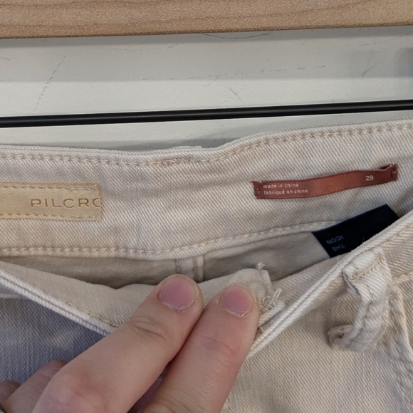 Anthropologie Pilcro Women's The Icon Flare Leg Cream White Jeans Size 29 - Picture 7 of 10